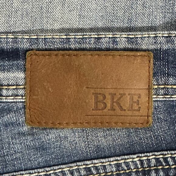 BKE Tyler BootcutJeans Mens 38S Medium Wash Stretch Whiskered Faded Y2K Western - Picture 5 of 8